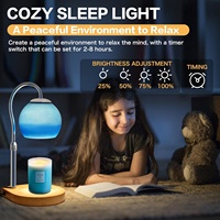 Lampe chauffe-bougie avec minuterie 2H/4H/8H, hauteur réglable, intensité variable, 2 ampoules pour la décoration de la maison, cadeaux de Noël