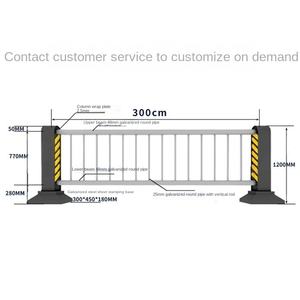 Barandilla Municipal Galvanizada para Acera de Guangdong Foshan, Barrera de Protección de Aislamiento Central para Vías No Motorizadas, Rejilla Protectora al por Mayor - Product Image 1