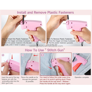 Micro kim <span class=keywords><strong>Gun</strong></span> Set Hướng dẫn sử dụng <span class=keywords><strong>tag</strong></span> làm bằng nhựa bền quần áo khâu công cụ mini Hướng dẫn sử dụng treo <span class=keywords><strong>tag</strong></span> Mini Súng kim - Product Image 3