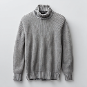 Maglione a collo alto termico in cotone lavorato a Waffle da <span class=keywords><strong>uomo</strong></span> - Product Image 1
