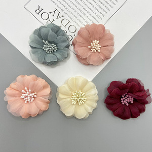 Pince à cheveux en tulle 3D faite à la main, 12 cm, pour accessoires capillaires, style décontracté - Product Image 4