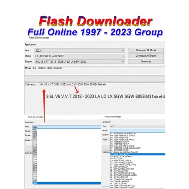 Software for CDA Calibration Flash Downloader FlashDownloader Full Online 1997 - 2023 for Group Online One Year Original Files