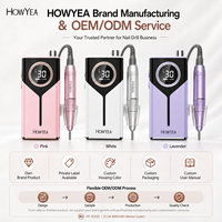 Machine à ongles rechargeable, perceuse à ongles électrique sans fil portable avec écran LCD pour manucure acrylique et gel