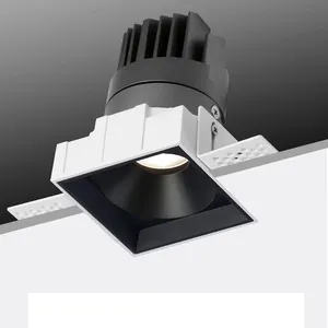 Faretto da soffitto a LED COB regolabile quadrato regolabile senza cornice senza cornice