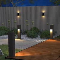 Lampu Bollard LED COB 10W 12W IP65, Lampu Taman, Pemasangan di Permukaan, Tahan Air, Rumah Lampu Aluminium untuk Taman