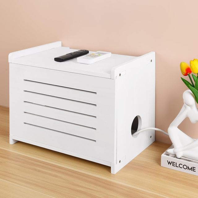 The Solid Wood Router Hiding Rack Needs to Be Assembled with Enough Space for the Router, Projector, Modem, Power Board, Etc
