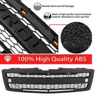 Calandre de voiture LED noire mate, accessoire extérieur pour calandre avant de voiture pour SILVERADO 2007-2013 tout-terrain avec calandre de voiture LED