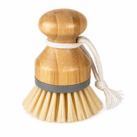 Éponge à vaisselle en bambou écologique, outil de nettoyage manuel en bois avec tête estampillée, brosse de nettoyage créative pour la cuisine domestique