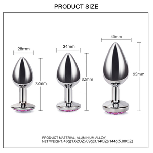 <span class=keywords><strong>Plug</strong></span> Anale in Metallo per Donna, Giocattolo Sessuale con Gioiello, in Lega di Alluminio Colorato, Juguetes Sexuales - Product Image 2