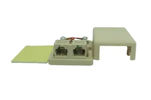 Telephone Adapter Splitter RJ11 ADSL Modem Phone RJ11 6P4C To 2 Female Phone Jack Box