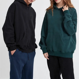 Sweat-shirts à capuche Hip Hop Streetwear en coton, coupe oversize, grammage lourd, effet délavé, avec broderie 3D et impression numérique, coloris variés, collection automne - Product Image 4