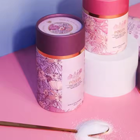 Tamis cylindriques de luxe personnalisés Salière de mer jetable Tube de papier pour poudre d'épices Emballage de bidon Shaker supérieur pour le vin