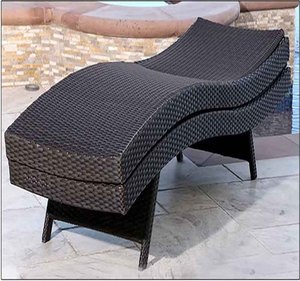 <span class=keywords><strong>Chaise</strong></span> <span class=keywords><strong>longue</strong></span> pliante moderne en rotin pour l'extérieur, avec <span class=keywords><strong>coussin</strong></span>, pour <span class=keywords><strong>piscine</strong></span>, plage, cour et jardins - Style teck - Product Image 4