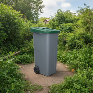 Contenitore per Riciclaggio 85 L con Coperchio Verde e Ruote per Rifiuti - Product Image 3