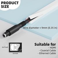 Protector de Cables para TV, Ocultador de Cables de Goma, Fuerte Adhesivo, Cubre Cables para Pared, Organizador de Cables