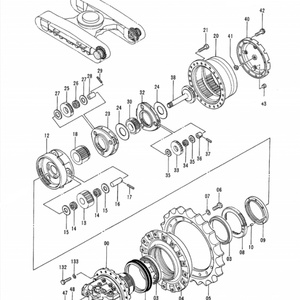มอเตอร์เคลื่อนที่รถขุดเบลพาร์ทส์ สำหรับฮิตาชิ EX200-3-5 ชุดเฟืองท้าย 9119377 9132405 - Product Image 6