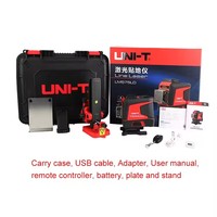 Niveleur laser UNI-T LM575LD 360 2 lignes 3D ligne verte auto-nivelant télécommande horizontale verticale croix faisceau vert Lase