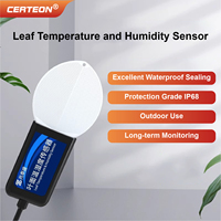 Sensor Suhu dan Kelembaban Daun IP68 Cerdas dengan RS485 4-20mA 0-10V untuk Pertanian Rumah Kaca