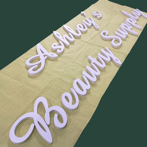 مخصص رخيصة في الهواء الطلق الليزر قطع 3D الأبجدية لافتات ألواح الفلين رسمت استقبال الزخرفية البلاستيك Pvc علامات إلكتروني - Product Image 2