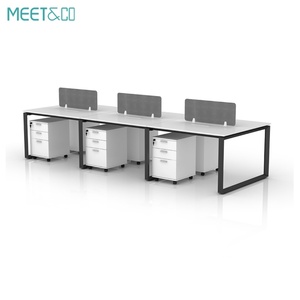 Meubles de bureau, bureau en îlot, modulaire, moderne, poste de travail pour 3 à 6 personnes, tables de bureau - Product Image 2