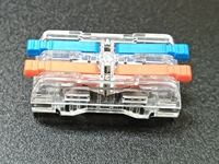 Connecteurs de câblage compacts PC663M 3P 24-12 AWG, sortie couleur, levier, 32A, bornes de câblage électrique, connecteurs rapides, boîtier PC