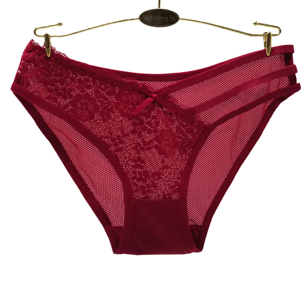 Bragas de encaje sin costuras de nailon 90% para mujer, ropa