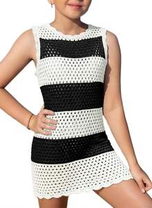 Robe <span class=keywords><strong>de</strong></span> plage en crochet pour filles, <span class=keywords><strong>maillot</strong></span> <span class=keywords><strong>de</strong></span> <span class=keywords><strong>bain</strong></span> pour enfants, couverture <span class=keywords><strong>de</strong></span> <span class=keywords><strong>maillot</strong></span> <span class=keywords><strong>de</strong></span> <span class=keywords><strong>bain</strong></span>, tricot découpé, vêtements <span class=keywords><strong>de</strong></span> plage pour enfants, taille 6-15 <span class=keywords><strong>ans</strong></span> - Product Image 3
