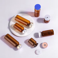 Ampoule en verre borosilicate ambré transparent, capacité 2ml-30ml, vente en gros, OEM, haute qualité, pour cosmétiques, gouttes pour les yeux, stockage de réactifs