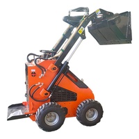 Chine CE 25 Hp Kubota Diesel Électrique Mini Chargeuses Tarière Seau Accessoires Forestier Mulcher Skid Steer Avec Débroussailleuse