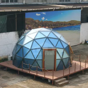 China Fabricante Cúpula Geodésica Tenda Tenda com Cúpula De Vidro e Sistema de Piso a Preço de Fábrica Baratos