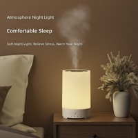 Nouveau diffuseur d'aromathérapie humidificateur veilleuse à technologie ultrasonique, capacité 0,5 L, design grain de bois coloré, mini silencieux