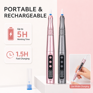 Portable Electric Nail Drill Pen 35000RPM Rechargeable Adjustable Speed Manicure Nail <b>Grinder</b> for Acrylic Gel Polish Removal - Product Image 3