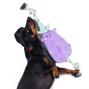 Designer Custom natale melanzane grandi peluche cane corda giocattolo morbido <span class=keywords><strong>Squeaker</strong></span> pacchetto giocattolo - Product Image 5
