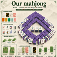 Jeu de Mahjong Classique de Haute Qualité, Jeu de Stratégie pour les Familles et les Amis, Jeu de Groupe en Intérieur et Divertissement à Domicile, Tuiles de Mahjong