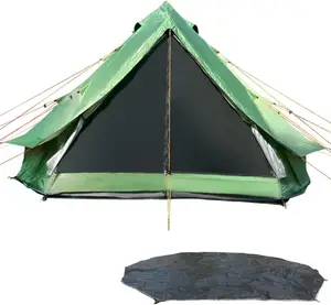 DANCHEL OUTDOOR 4M Camping Jurte Zelt 300D Wasserdichte Oxford Luxus Frühling Sommer Familien zelte mit Fußabdruck