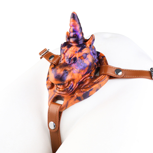King of the Unicorns Vibromasseur vibrant Strap-On en silicone avec coussinet de stimulation clitoridienne pour le plaisir intime féminin - Product Image 3
