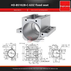 HD-BS102B-HT Série 6000 Accessoires de module en alliage, Pièces de <span class=keywords><strong>table</strong></span> coulissante à roulement de base, Plaque de montage avant et arrière du moteur - Product Image 3