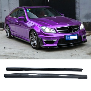 Phụ tùng ô tô bất sợi carbon bên váy V phong cách cho 2008 2014 Mercedes w204 C63 <span class=keywords><strong>4D</strong></span> bên váy - Product Image 6