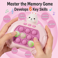 Jeu de tape-taupe portable avec musique et LED, jeu de mémoire multijoueur rapide, jouet anti-stress pour enfants, cadeau d'anniversaire, cadeau de fête