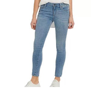 Jeans de Mezclilla Elásticos Rectos Oscuros Personalizados de Algodón y Elastano para Mujer, Nuevos en 2023, Transpirables, Decorados con Agujeros Vintage, Calidad de Exportación - Product Image 4