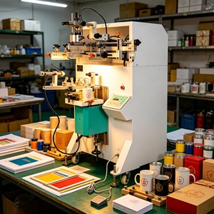 <span class=keywords><strong>Presse</strong></span> d'impression sérigraphique manuelle facile à utiliser pour les petites entreprises, emballages personnalisés et impression d'étiquettes - Product Image 1