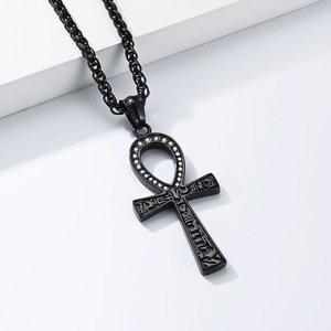 Éxito de ventas en comercio electrónico transfronterizo: Collar con cruz Ankha del antiguo Egipto con diseño protector, un estilo único adecuado para sw - Product Image 4