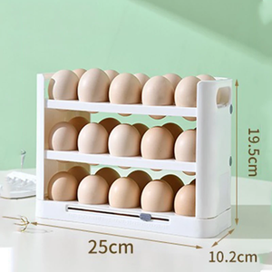 ที่วางไข่สำหรับตู้เย็นแบบถอดได้ 36 ฟอง ที่จัดเก็บไข่แบบพลิกได้ ที่วางไข่ติดประตูด้านข้างตู้เย็นพร้อมตัวตั้งเวลา - Product Image 3