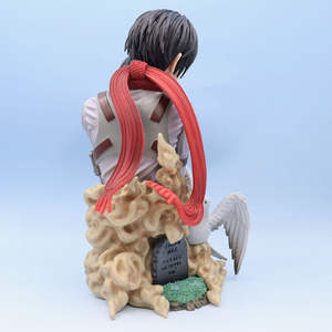Statues d'anime japonais 22cm Baiser de la mort Mikasa Ackerman Eren Jaege Figura figurine PVC - Product Image 5