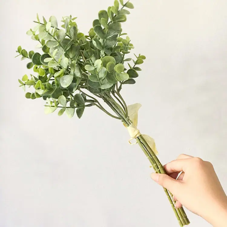 יצרנים ישיר שיווק מלאכותי צמח אקליפטוס עלים חבורה של מקורה קישוט סידורי פרחים