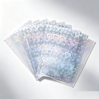 Porte-passeport holographique brillant en PP durable, très vendu, pour la protection des cartes de visite