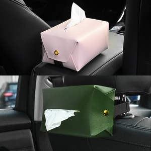 Boîte à mouchoirs en cuir <span class=keywords><strong>de</strong></span> luxe moderne haut <span class=keywords><strong>de</strong></span> gamme, accessoire <span class=keywords><strong>de</strong></span> maison élégant, pompe <span class=keywords><strong>de</strong></span> dossier pour <span class=keywords><strong>femme</strong></span>, rangement personnalisé, couleur personnalisée - Product Image 2