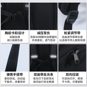 Sac à dos de moto imperméable de grande capacité, sac à casque, design tendance, sac à dos de moto spécial pour les voyages - Product Image 3