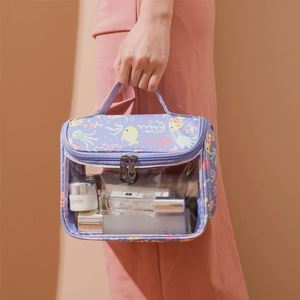 Organizer <b>Clear</b> Travel Toiletry <b>Bags</b> PU Zipper WaterProof Makeup PVC Cosmetic <b>Bags</b> Hot Sells Large Capacity <b>Bag</b> - Product Image 2