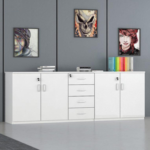 Armoires de classement à usage commercial Armoire de rangement blanche avec étagères et portes Classeur Mobilier de bureau pour Managaer - Product Image 5